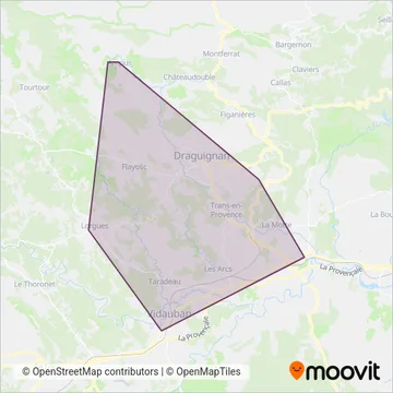 TedBus coverage area map