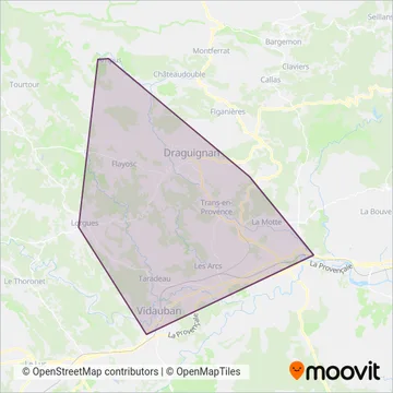 TedBus coverage area map