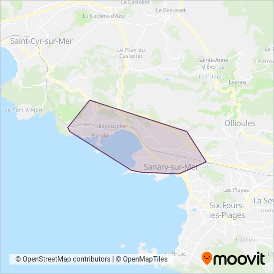 Carte de la zone de couverture de CASSB URBAIN