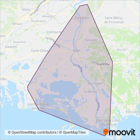 Carte de la zone de couverture de ENVIA