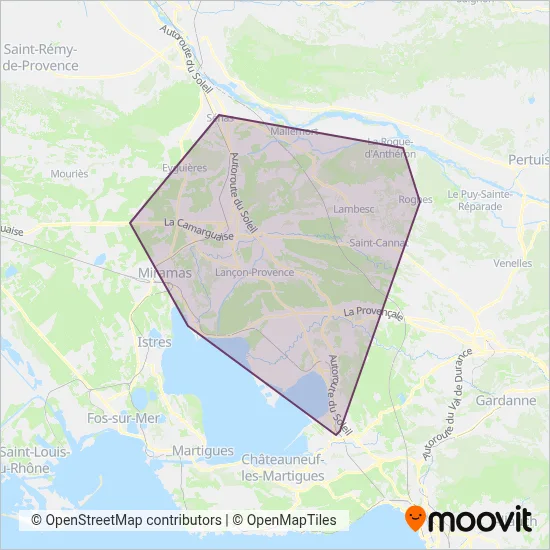Carte de la zone de couverture de Salon