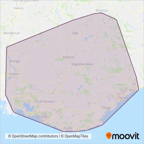 Carte de la zone de couverture de ZOU ! Scolaire
