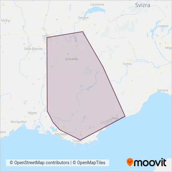 ZOU ! TER (Bus) coverage area map