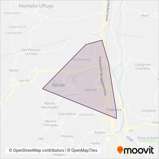 Area coperta dal servizio di CONSORZIO AUTOLINEE S.r.L.