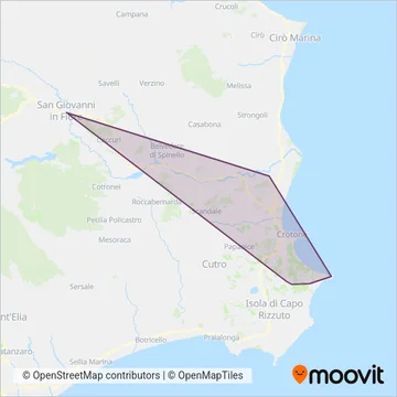Autolinee Romano coverage area map