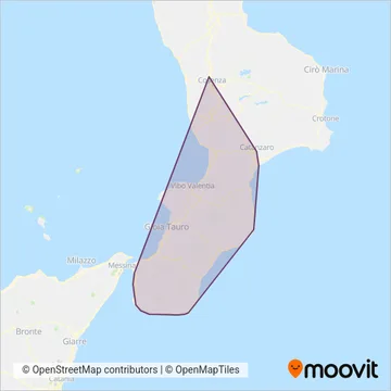 Autolinee Federico S.P.A. coverage area map