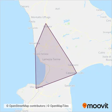 Area coperta dal servizio di Bilotta Antonio S.R.L.