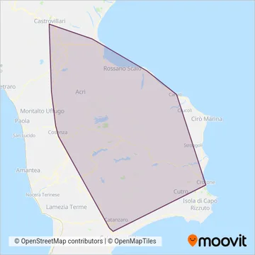 Impresa Autolinee Scura I.A.S. coverage area map