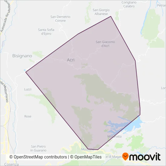 Area coperta dal servizio di Eredi Zanfini Salvatore