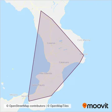 Ferrovie Della Calabria S.R.L. coverage area map