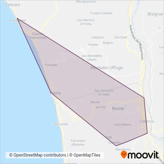 Area coperta dal servizio di Parise Rocco e Antonio & A. s.r.l.