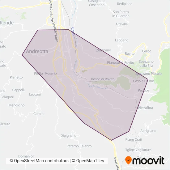 Area coperta dal servizio di AMACO
