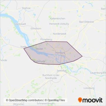 Hamburger Verkehrsverbund (hvv) Verbundsgebiet