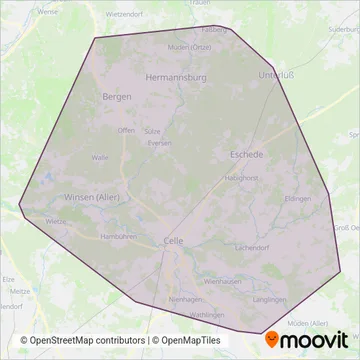 Схема покрытия компании CeBus GmbH & Co. KG