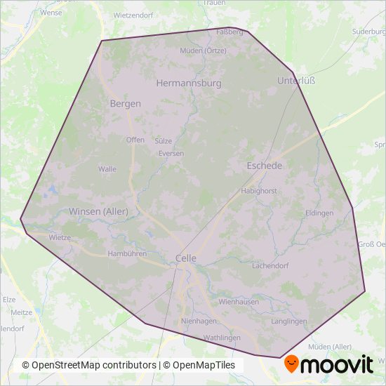 CeBus GmbH & Co. KG coverage area map