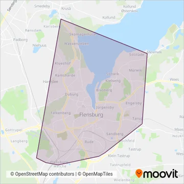 Схема покрытия компании Aktiv Bus Flensburg GmbH