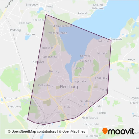 Aktiv Bus Flensburg GmbH coverage area map