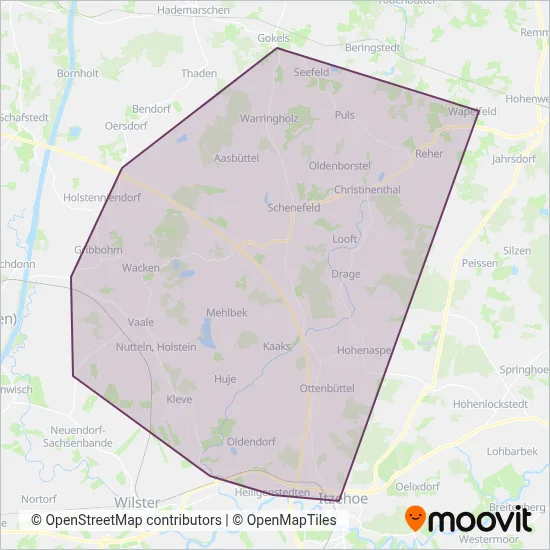 Rathje Omnibusbetrieb coverage area map