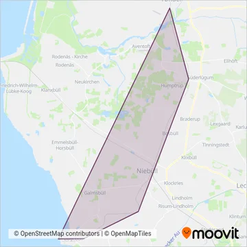 Norddeutsche Eisenbahn Niebüll GmbH coverage area map