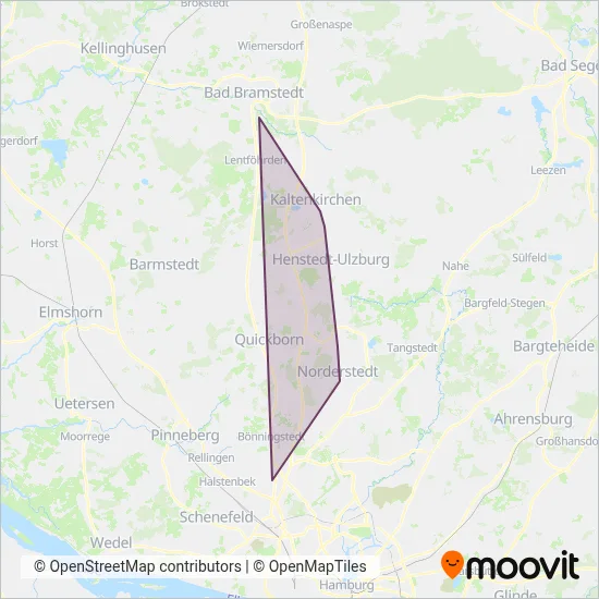 AKN Eisenbahn GmbH coverage area map