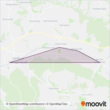 Схема покрытия компании ABELLIO Rail Mitteldeutschland GmbH