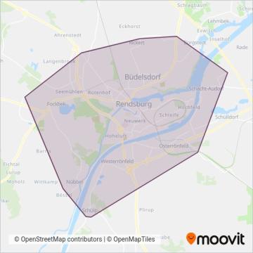 Схема покрытия компании Transdev Nord GmbH