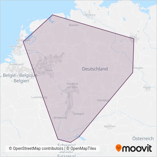 DB Fernverkehr (Codesharing) Verbundsgebiet