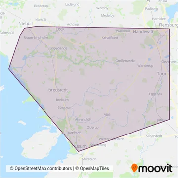 Norddeutsche Verkehrsbetriebe NF Mitte coverage area map
