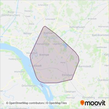 Схема покрытия компании die linie Steinburg GmbH