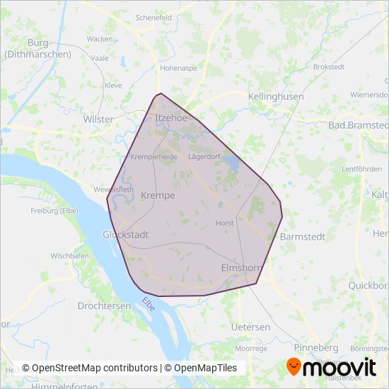 die linie Steinburg GmbH coverage area map