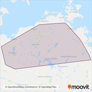 Схема покрытия компании Ostdeutsche Eisenbahn GmbH (Автобус)
