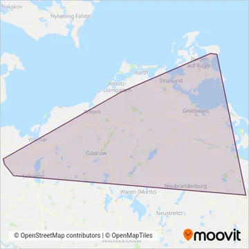 Схема покрытия компании Ostdeutsche Eisenbahn GmbH (Автобус)