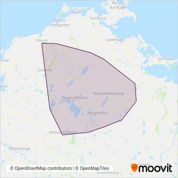Схема покрытия компании Mecklenburg Vorpommersche VG