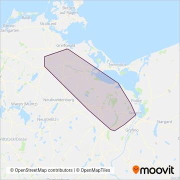 Схема покрытия компании Verkehrsgesellschaft Vorp.-Greifswald