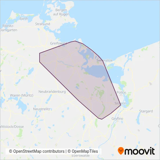 Verkehrsgesellschaft Vorp.-Greifswald coverage area map
