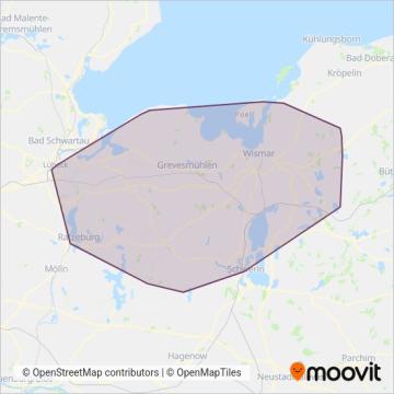 Схема покрытия компании NAHBUS GmbH