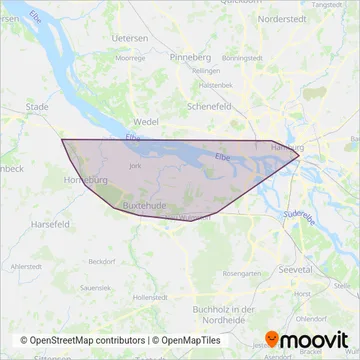 Схема покрытия компании S-Bahn Hamburg (Автобус)
