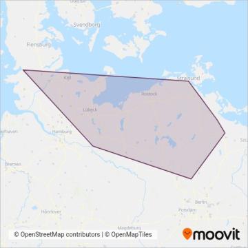 Схема покрытия компании Nahreisezug (Автобус)