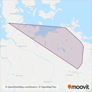 Схема покрытия компании Nahreisezug (Автобус)