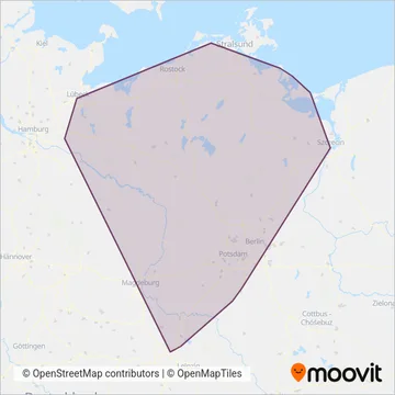 Схема покрытия компании DB Regio AG Nordost