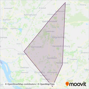 AKN Eisenbahn AG coverage area map