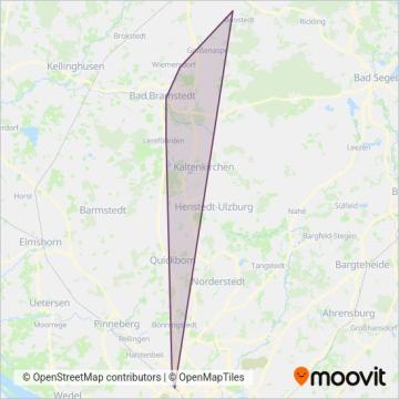 Схема покрытия компании AKN Eisenbahn AG (Автобус)