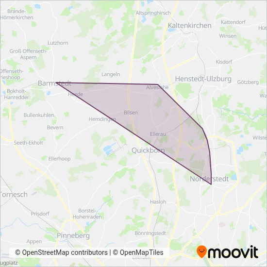 AKN Eisenbahn AG (Bus) coverage area map