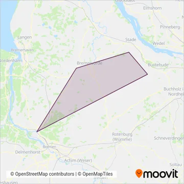 EVB ELBE-WESER GmbH (Rail) coverage area map