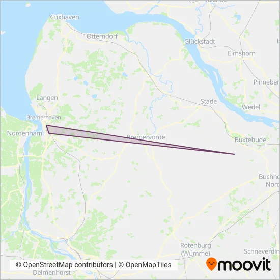 EVB ELBE-WESER GmbH coverage area map