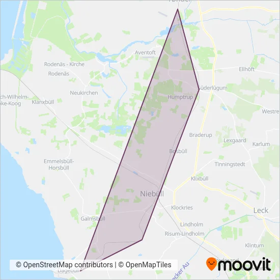 Norddeutsche Eisenbahn Gesellschaft coverage area map
