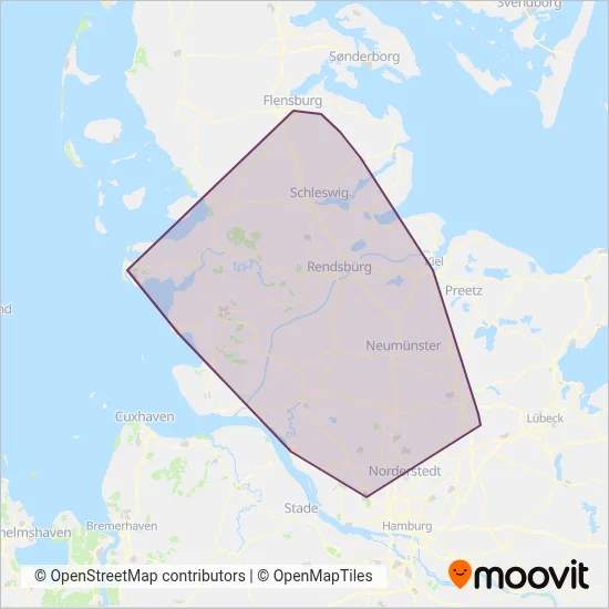 Nordbahn Eisenbahngesellschaft (Bahn) Verbundsgebiet