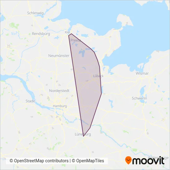 erixx (Bus) coverage area map