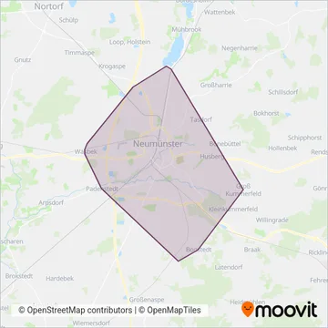 Схема покрытия компании SWN Stadtwerke Neumünster GmbH
