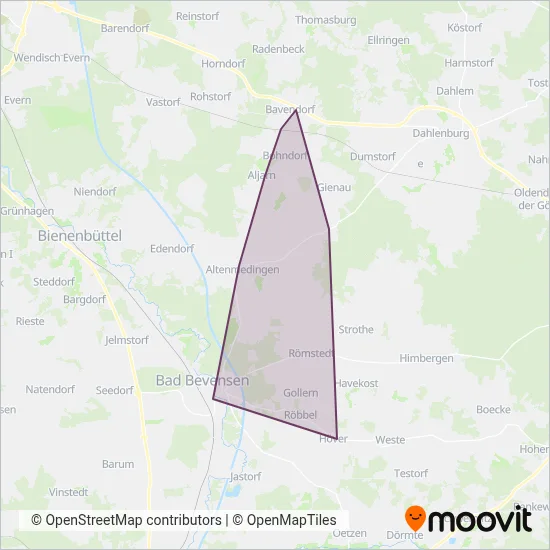 Regionalbus Braunschweig GmbH coverage area map